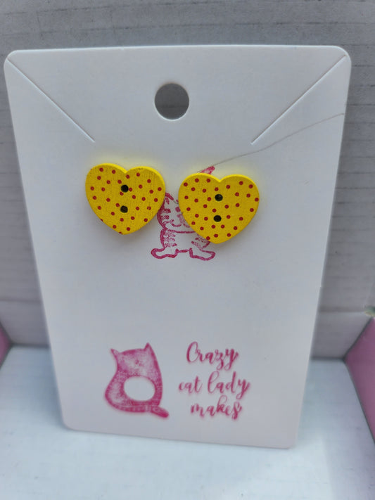 Dotty hearts-yellow